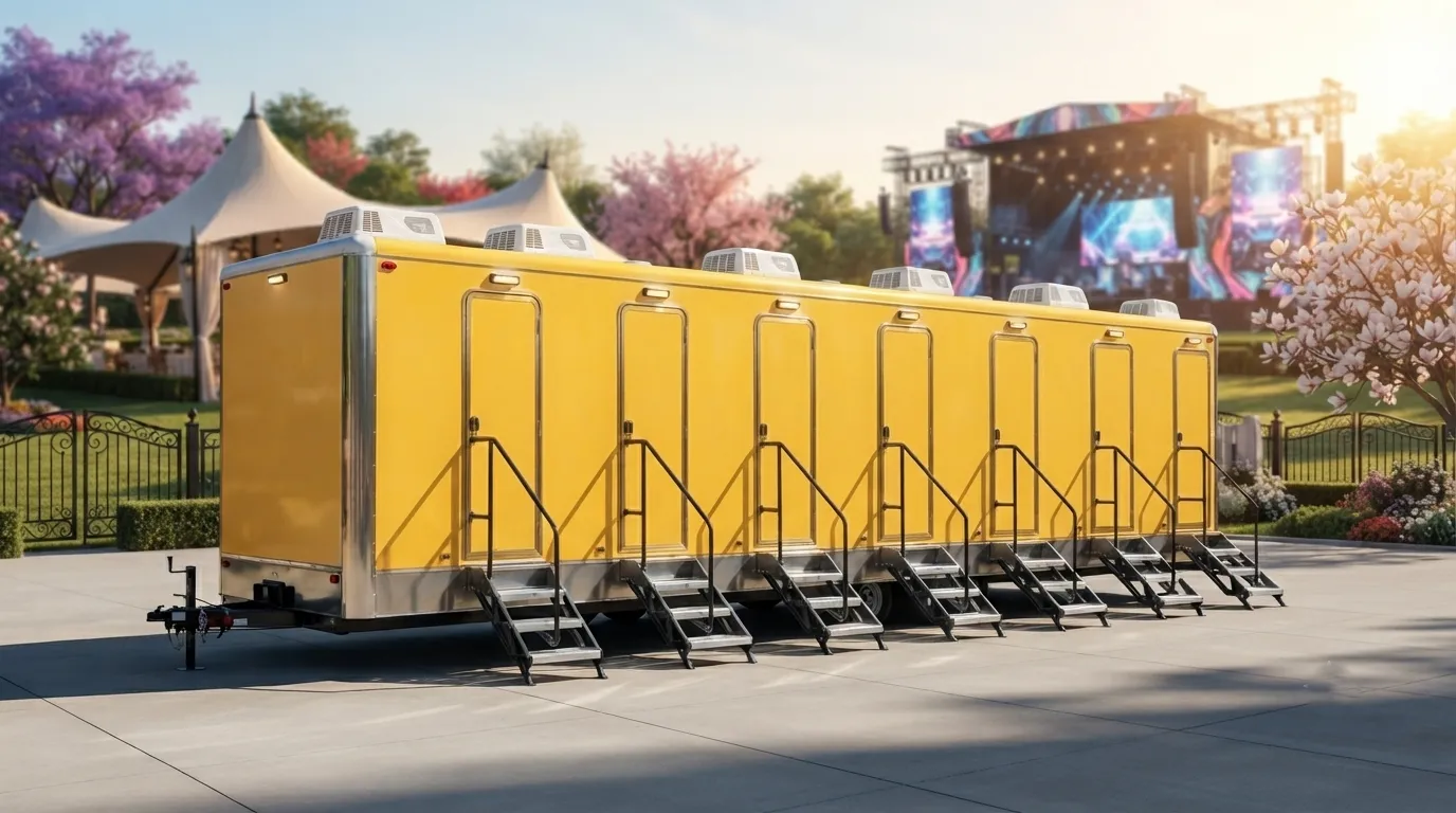 8 Stall Restroom Trailer in Kansas City, MO